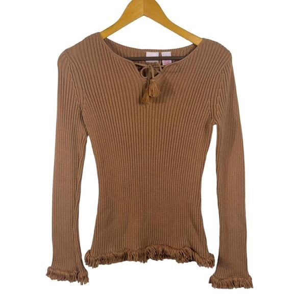 Xhilaration Tops - Xhilaration Y2K Long Sleeve Fringe Top Size Medium